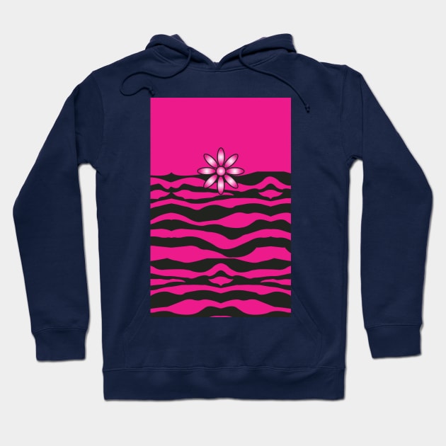 The Katy Phone / Black & Fuchsia Fantasy Zebra Hoodie by srwdesign